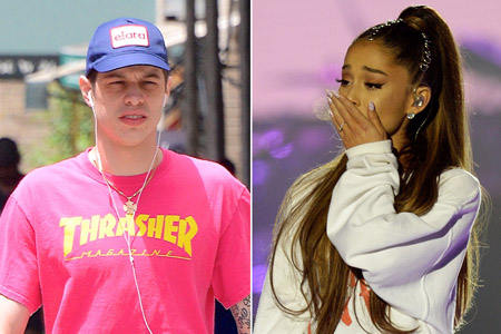 Pete Davidson and Ariana Grande.